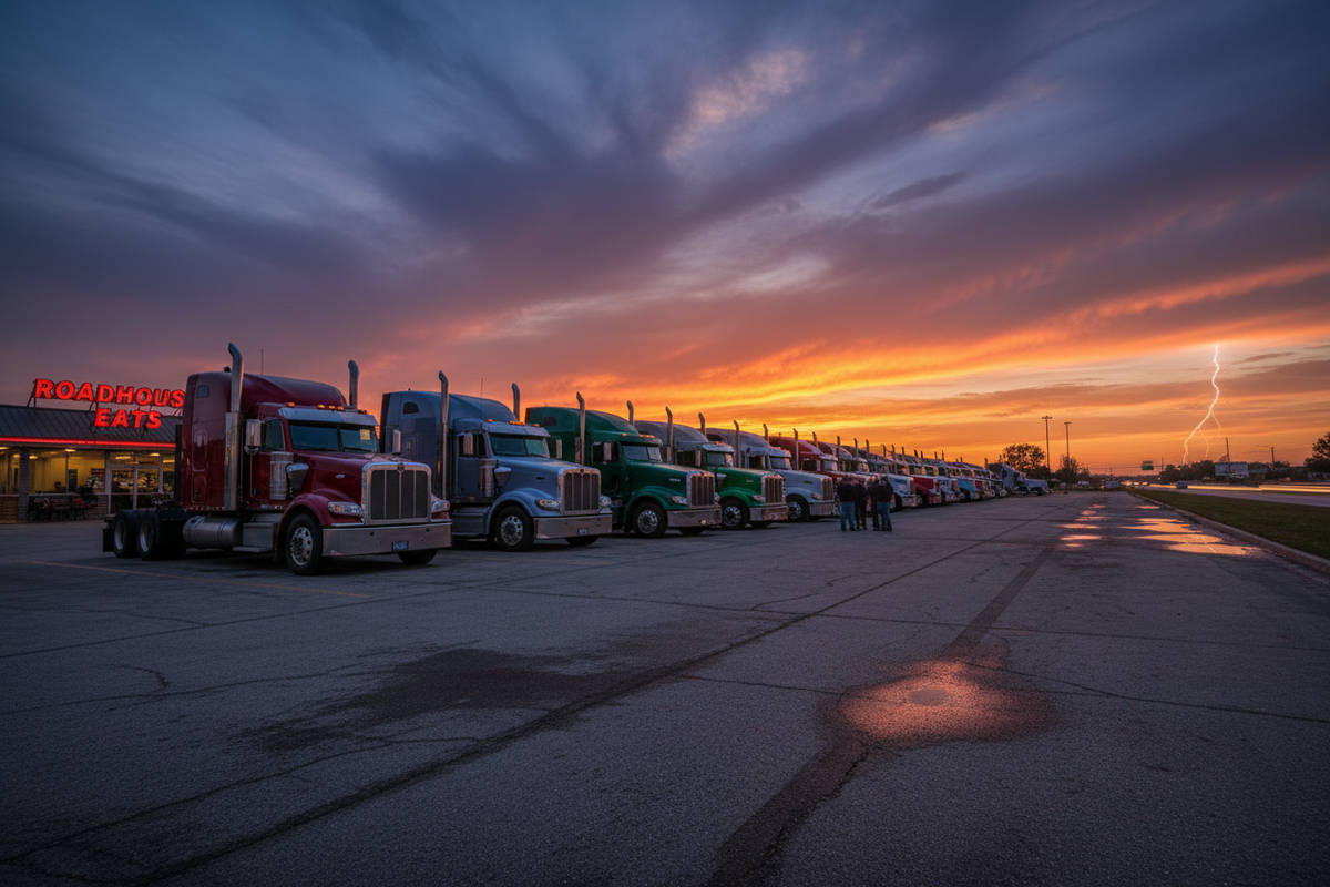 Group of Semi Trucks