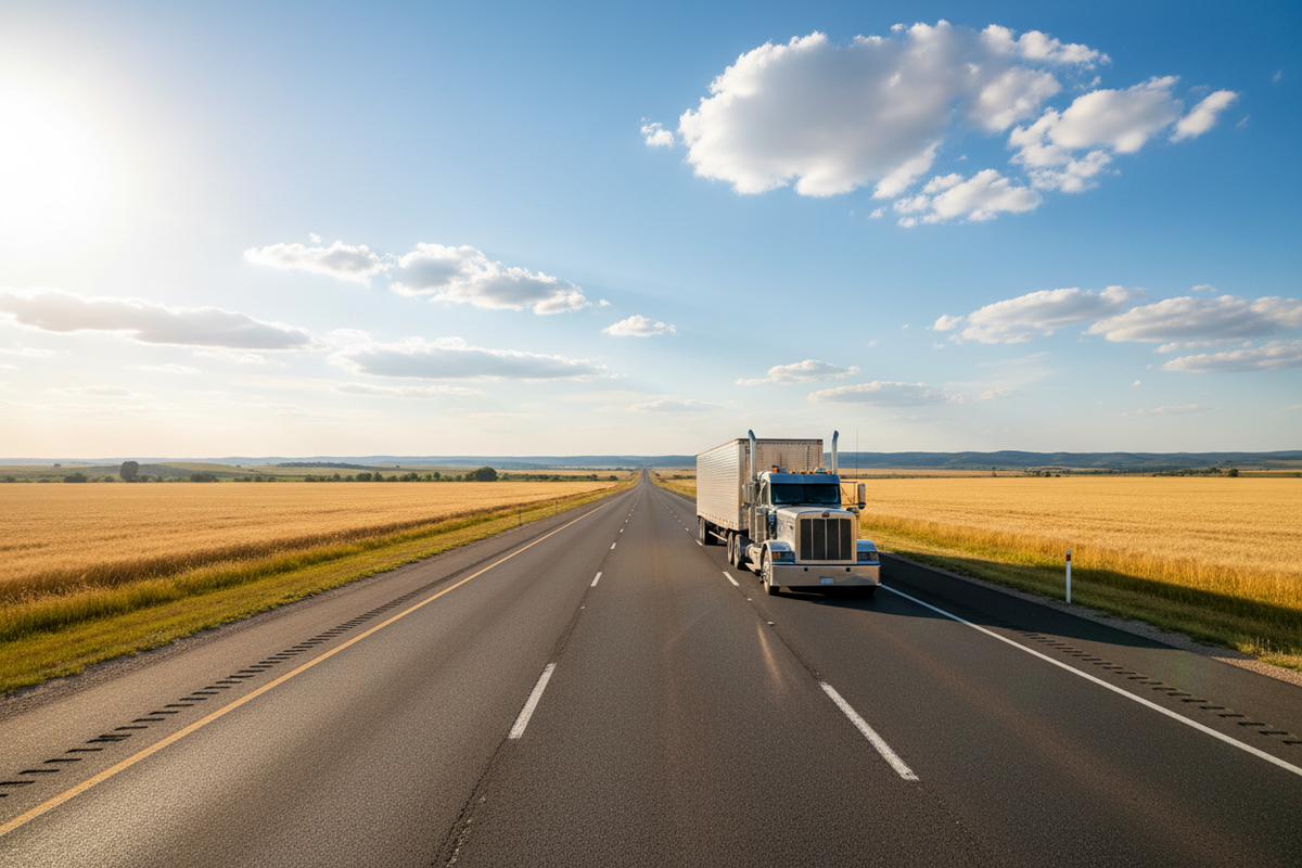 Semi Truck Highway